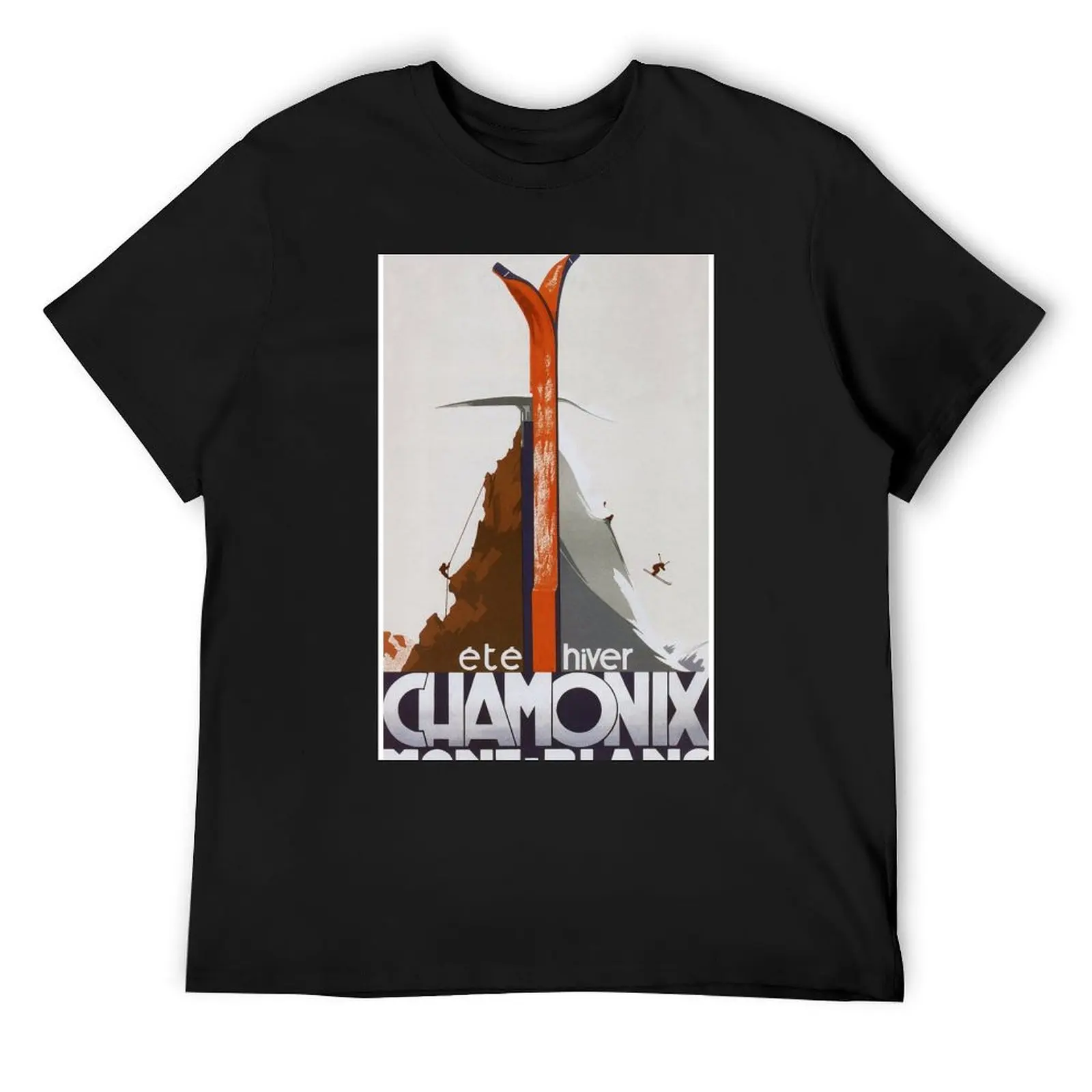 

Chamonix, Mont Blanc, France, Vintage Ski Poster T-Shirt tees vintage clothes mens designer t shirt