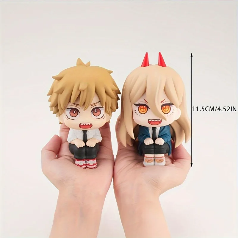 Kettingzaag Man Denji Zittend Model Huisdecoratie Mini Beeldje Auto Interieur Miniatuur Model Collectie Beeldje Kidstoys Geschenken