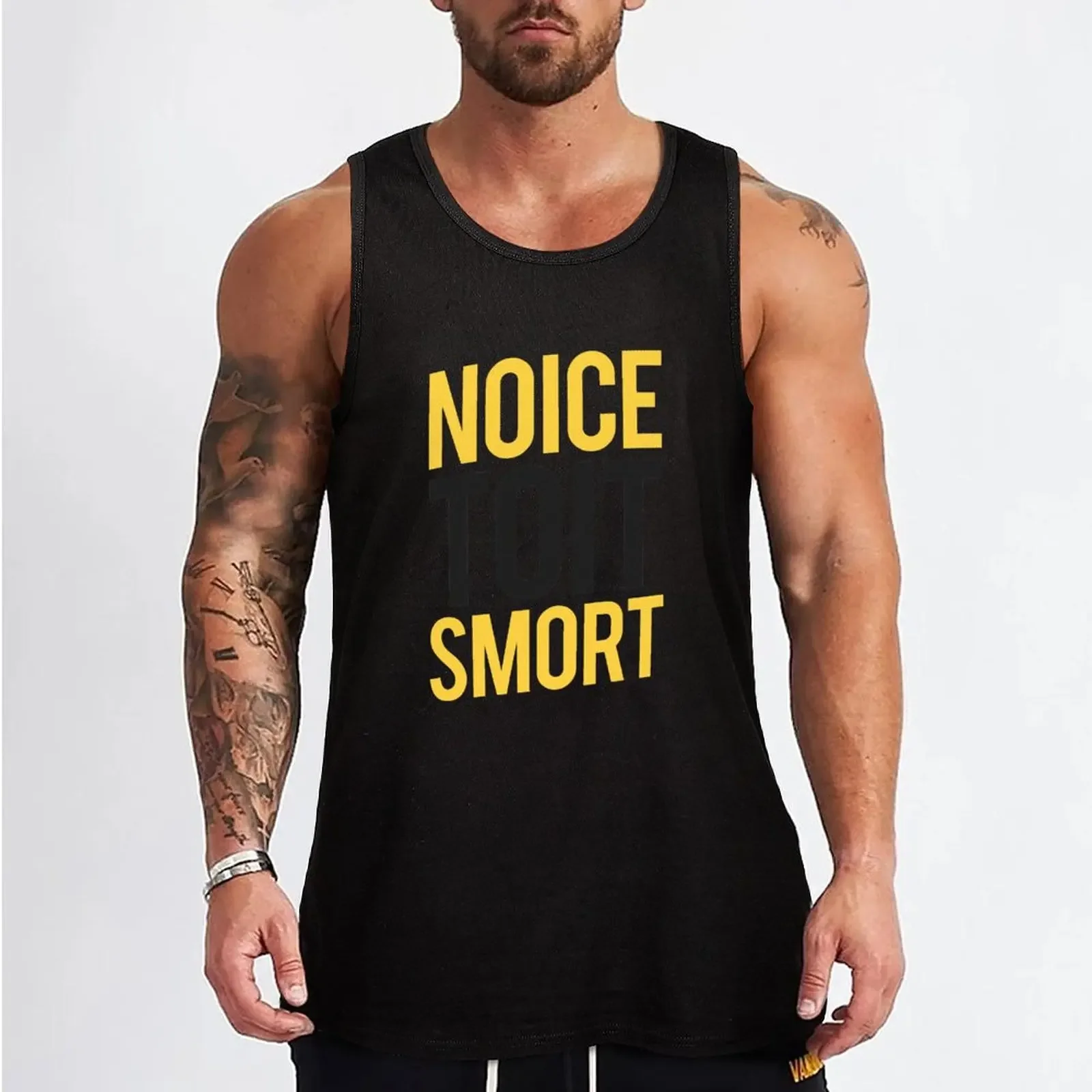 New Noice / Toit / Smort - Stacked Tank Top training weight vest summer T-shirt Men's gym Bodybuilding shirt