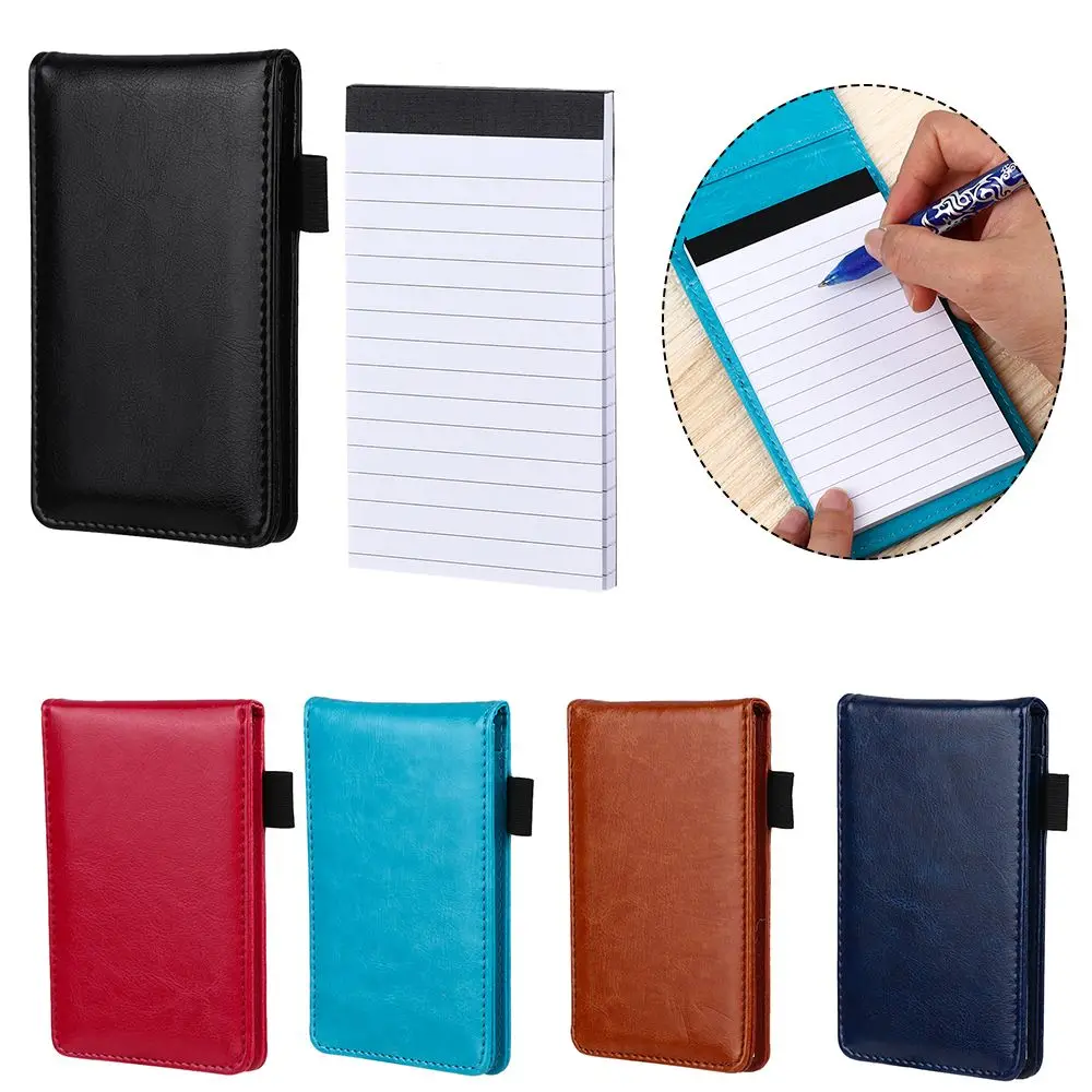 Leather Mini Pocket Notebook Multifunction A7 Planner Daily Memos Note Book Refills Work Notepad Business Office Supplies