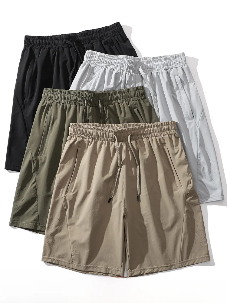 Commuter Series 3D Tailored Breathable Summer Men's Outdoor Quick Dry Casual Shorts Nylon Spandex Elastic Waist Straight Leg
