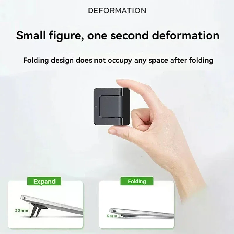 Cool Your Laptop Anywhere! 2Pcs Mini Adjustable Folding Laptop Stand, Ultra-Thin Portable Keyboard Support Holder