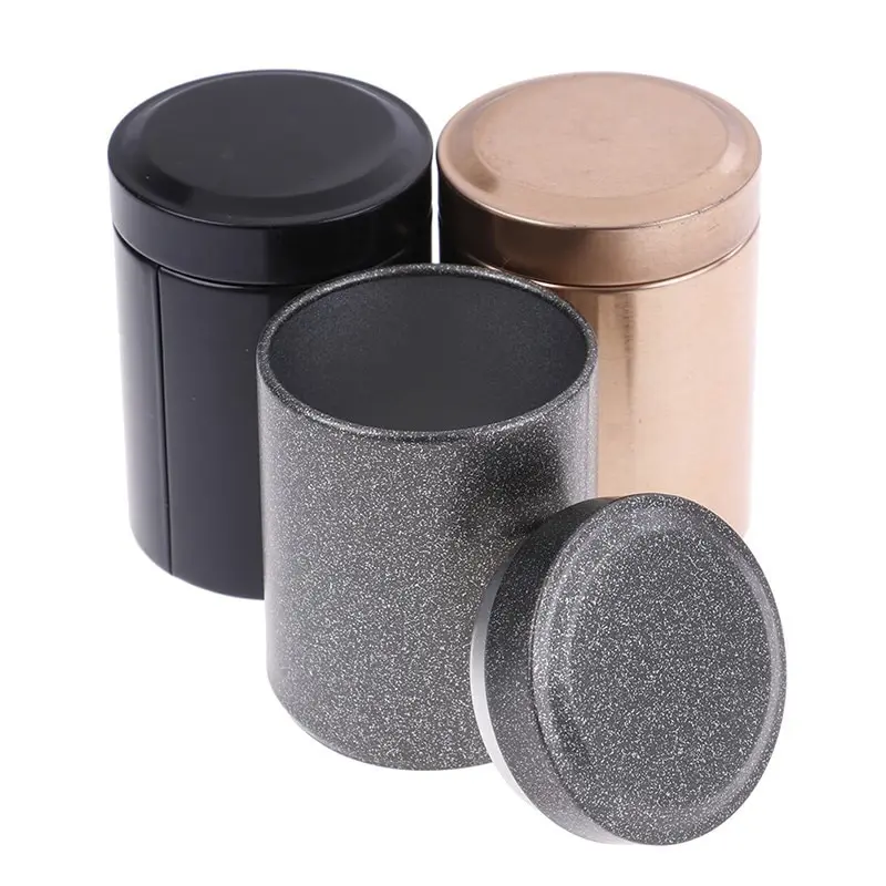 3 colors Portable Stash Jar Seal Spice Organizer Storage Mini Tea Can Smell Proof Container Metal Herb Stash 4.5cm*6.1cm