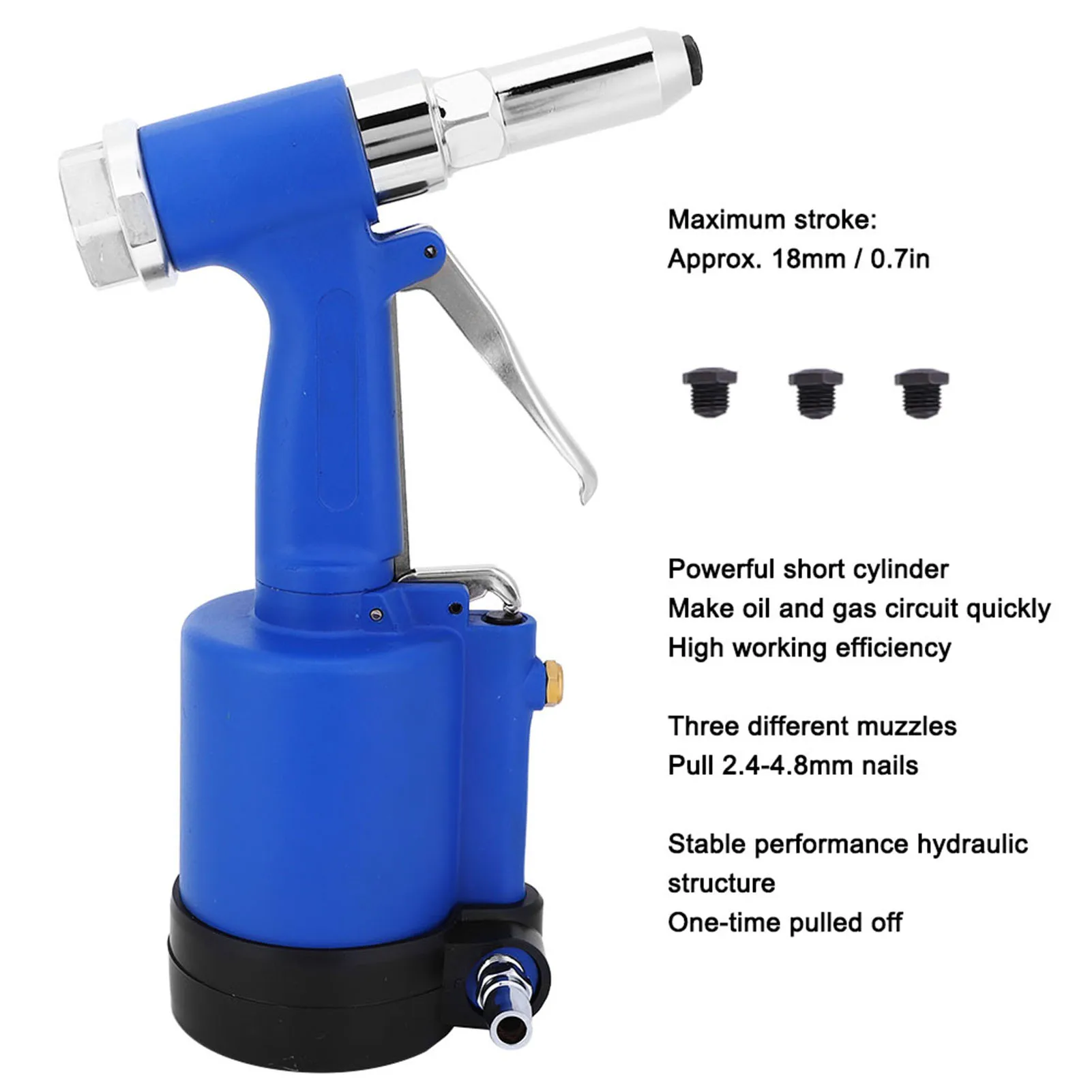 Pneumatic Air Riveter Nut Rivet Gun Lightweight Hydraulic Nail Puller Industrial Pneumatic Tool