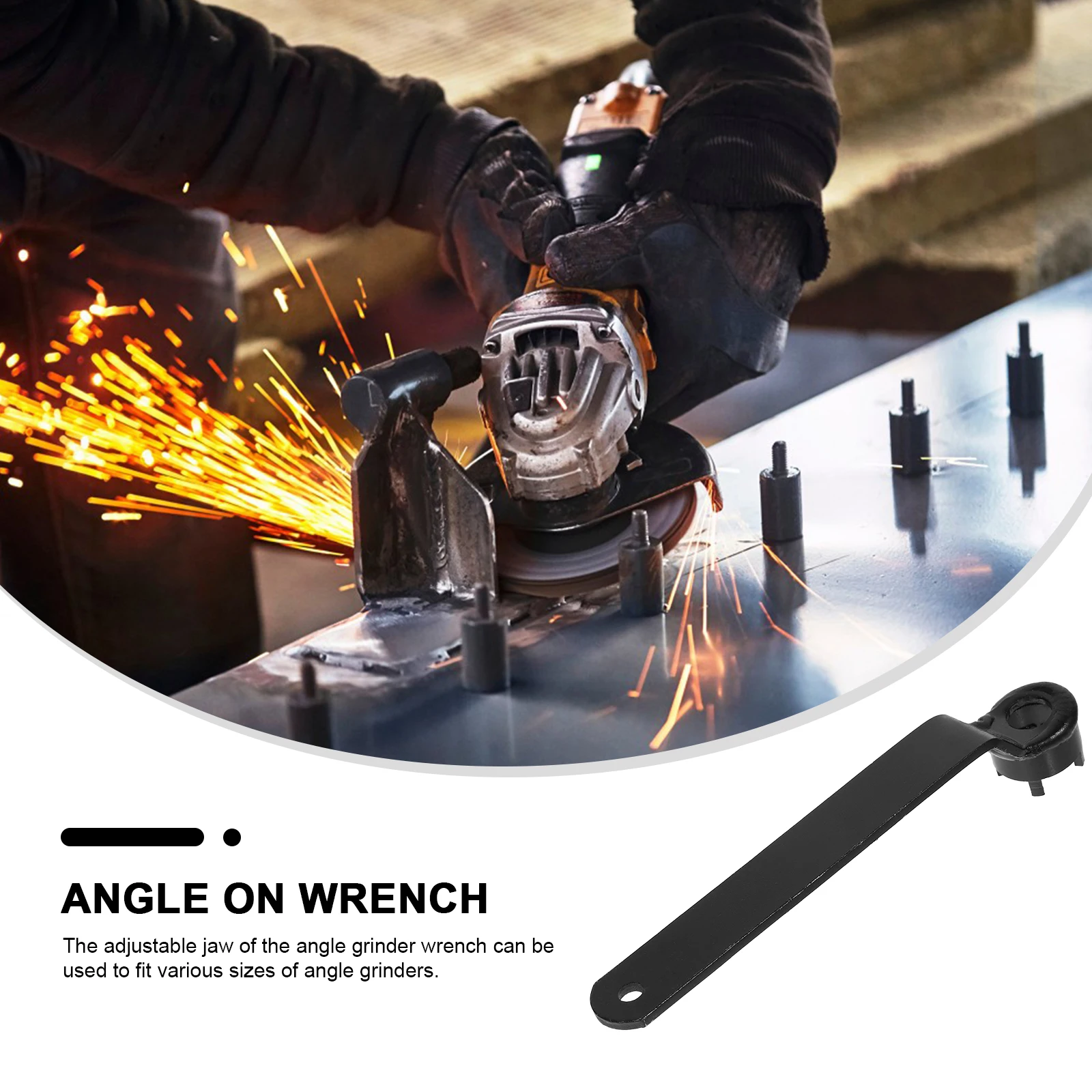 

Angle Grinder Wrench Maintenance Spanner Pin Locking Adjust Accessories Tool Thickened Steel Precise Torque Easy Disassembly
