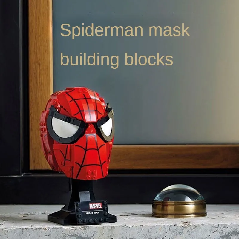 Marvel Spider-Man assembly toys hand-made Spider-Man mask assembly toy doll desktop ornaments room decoration children's gift