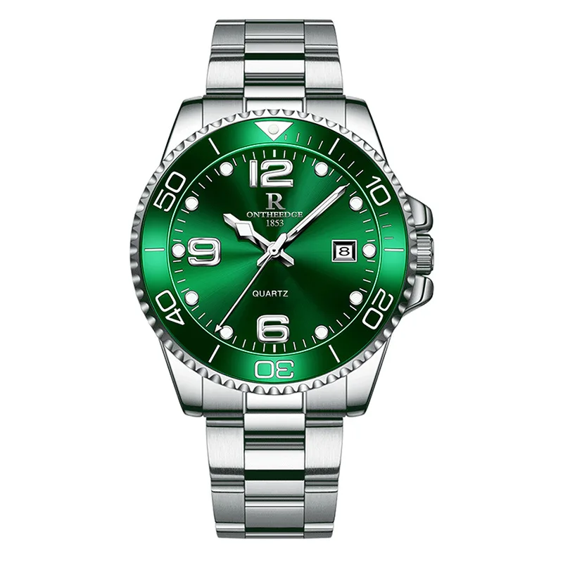 

Luxury Swiss Men's Watch Waterproof Automatic Mechanical Movement Green Dial Submariner Style