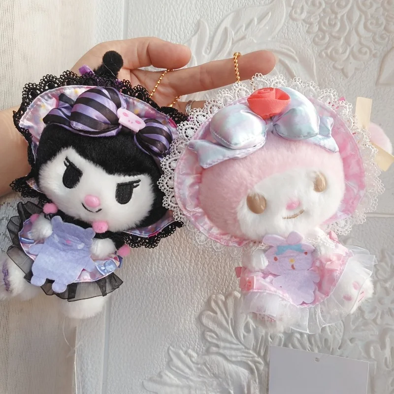 

Sanrio Kuromi Mymelody 13cm Spring Bunny Series Plush Stuffed Doll Little Devil Angel Throw Pillow Deco Birthday Gift Toy