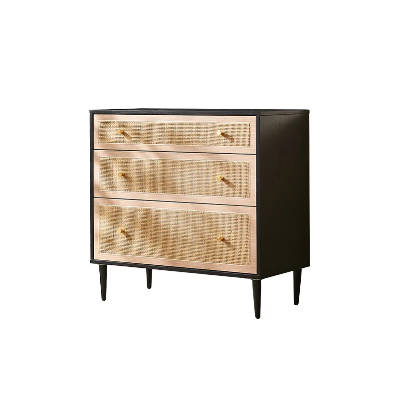 Medieval lockers, retro rattan three-bucket  wabi-sabi wind porch cabinets, bucket pumping storage