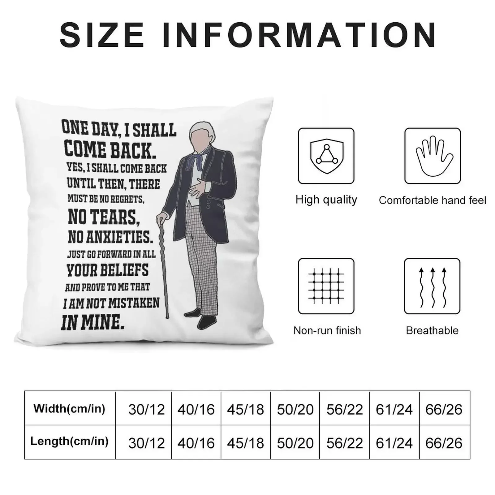 The 1st Doctor: One day, I shall come back. Throw Pillow christmas decorations for home 2025 Sofa Decorative Covers pillow