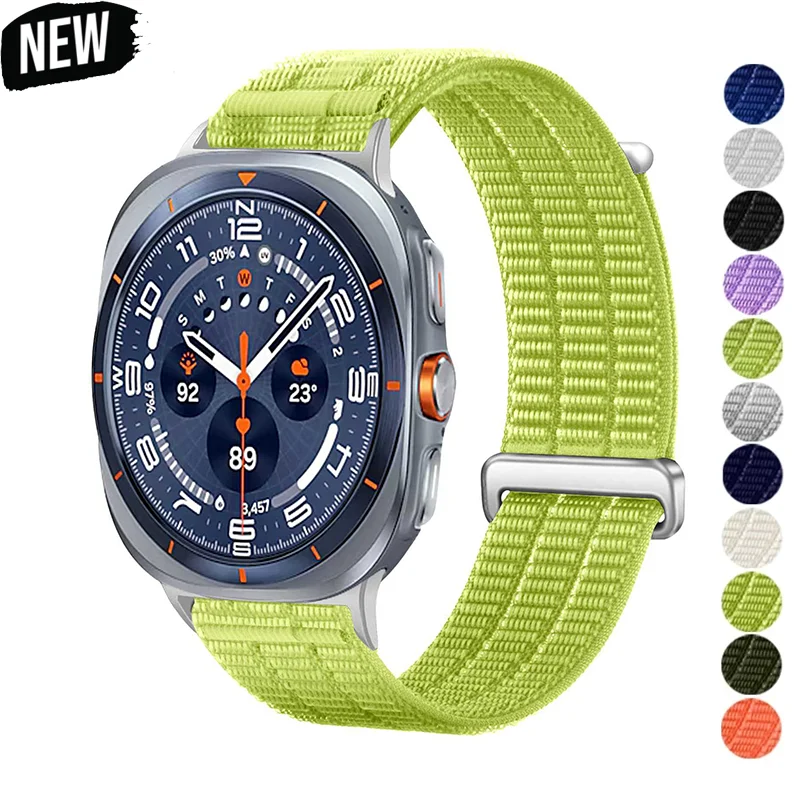 Loop for Samsung Galaxy Watch7 Ultra Strap 47mm Accessories Sport Nylon Bracelet for Samsung Galaxy Watch Ultra8 Waterproof Band