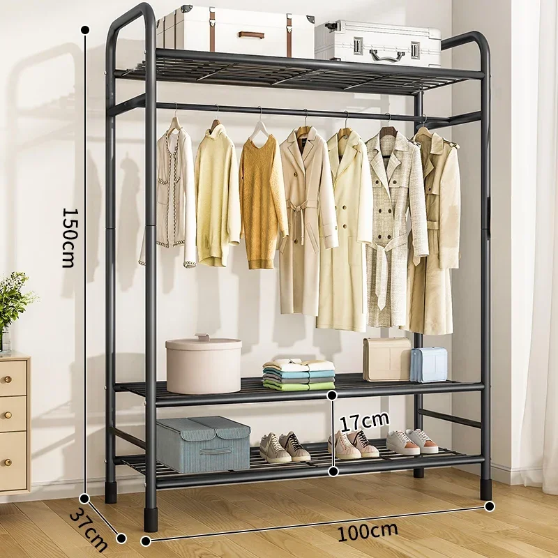 Large Metal Coat Rack Shoe Bench Space Saving Modern Shelf Cabinets Floor Hanger Bedroom Storage Porte Manteau Room Furniture