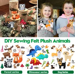 Kids Sewing Kit Fine Motor Skills DIY Fun Felt Animals Handmade Sewing Set Children Educational Toys Birthday Christmas Gifts