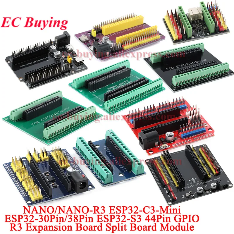 1Pc-2Pc ESP32-C3-Mini ESP32 30pin 38Pin 44Pin NANO-R3 V3.0 Expansion Module Development Board Multi-Function ESP32-S3-44Pin GPIO
