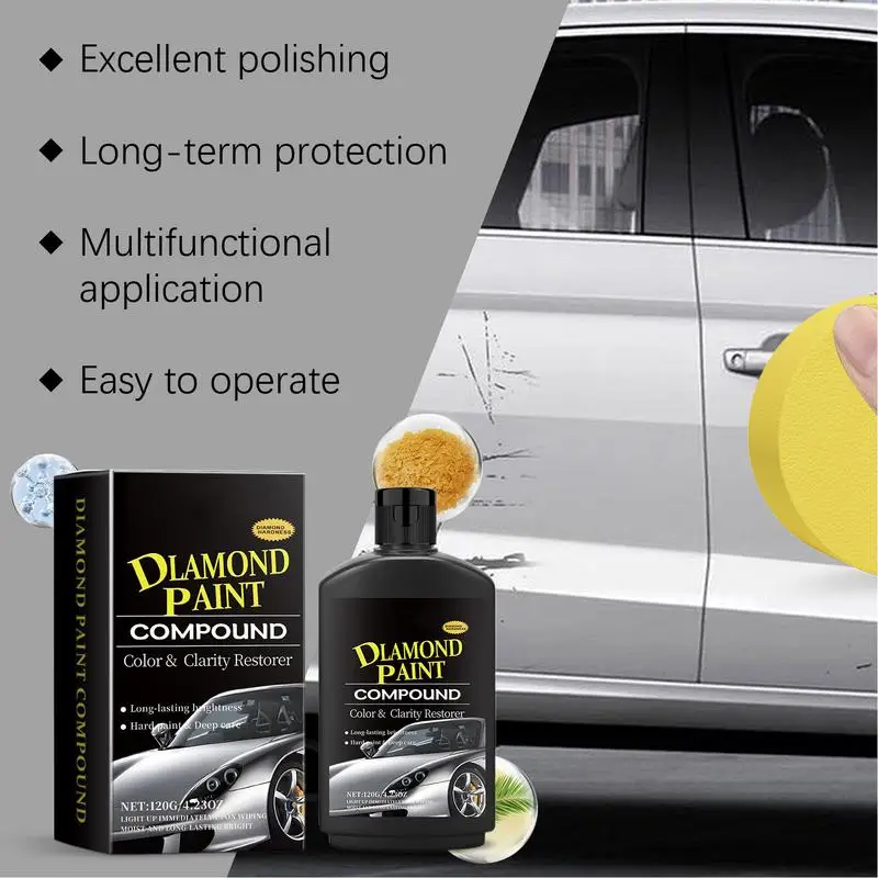 Car Paint Polish 120g Car Scratch Repair Wax Cleaning Detailing Wax Car Polish For Removing Minor Scratches Long Lasting