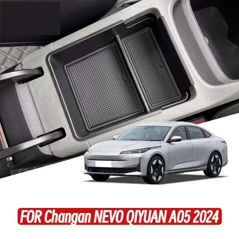 

FOR Changan NEVO QIYUAN A05 2024 Accessories Car Center Console Lower Organizer Storage Interior Armrest Storage Box Auto