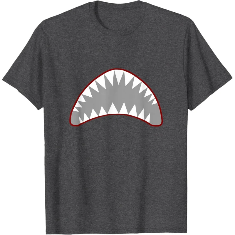 

Shark Jaw Short Sleeve T-Shirt Cool Gift t shirts Vintage Graphic Tee 100% cotton printed clothes All size Tops S-6XL