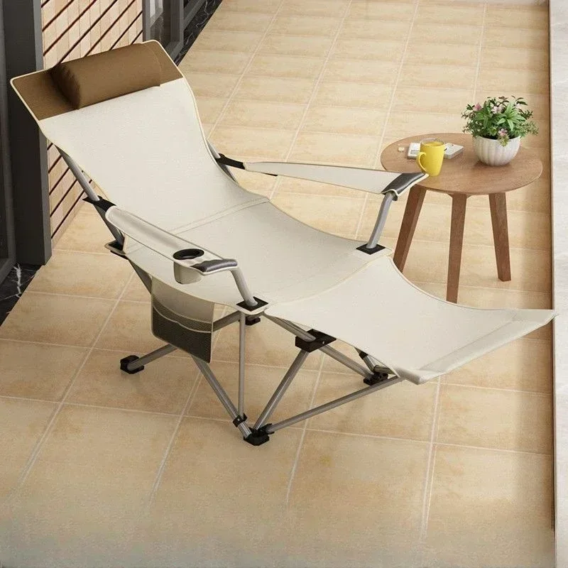 

Folding Camping Chair with Footrest Tourist Chair Furniture Relaxing Ergonomic Beach Lounger Lightweight Nature Hike Accessory