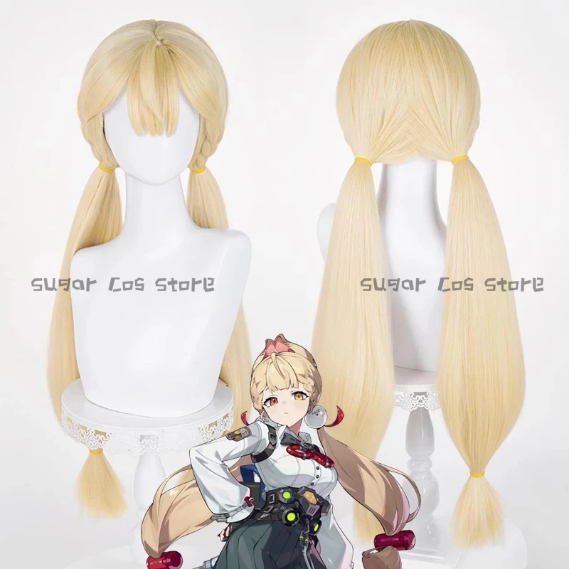 

Game Zenless Zone Zero Alice Thymefield Cosplay Wig Yellow Double Ponytail Hair Spook Shack For Women Girls Halloween Party