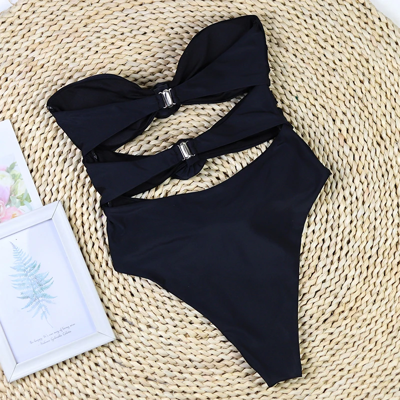 بيكيني قطعة واحدة ملابس السباحة 2024 مثير قطع الرجعية ملابس النساء ملابس السباحة ثوب السباحة بحر Monokini الإناث مايوهات