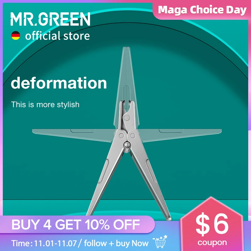 

MR.GREEN инновационные складные кусачки для ногтей, складные деформационные ножницы для ногтей из нержавеющей стали, портативные дорожные маникюрные инструменты
