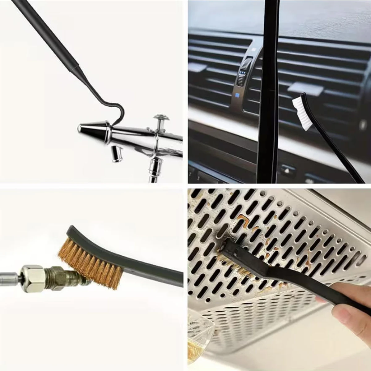 فرشاة سلكية مزدوجة الأطراف/خطاف من النايلون، منظف معدني مقاوم للصدأ، فرشاة تنظيف متعددة الوظائف، مجموعة تنظيف متينة ومتينة