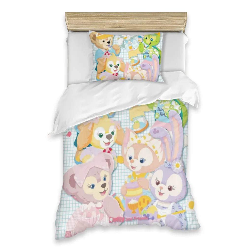 Disney Duffy Bear Bed Sheets Set Comforter Quilt Cover Duvets Single Bedding