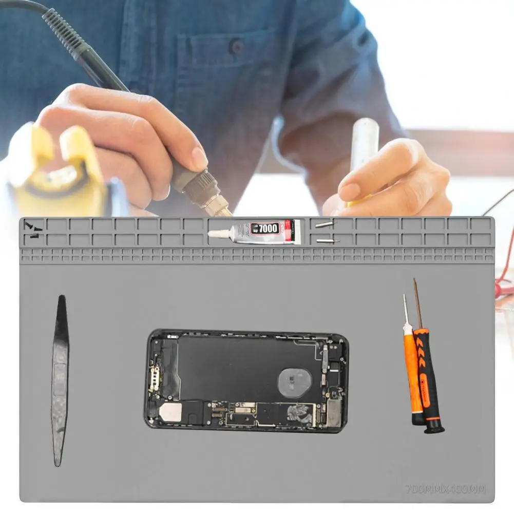 Siliconen Werkmat Hittebestendige Reparatie Pad Multi-Slot Organisatie Pads Bga Soldeermat Voor Elektronische Telefoon Laptop Horloge