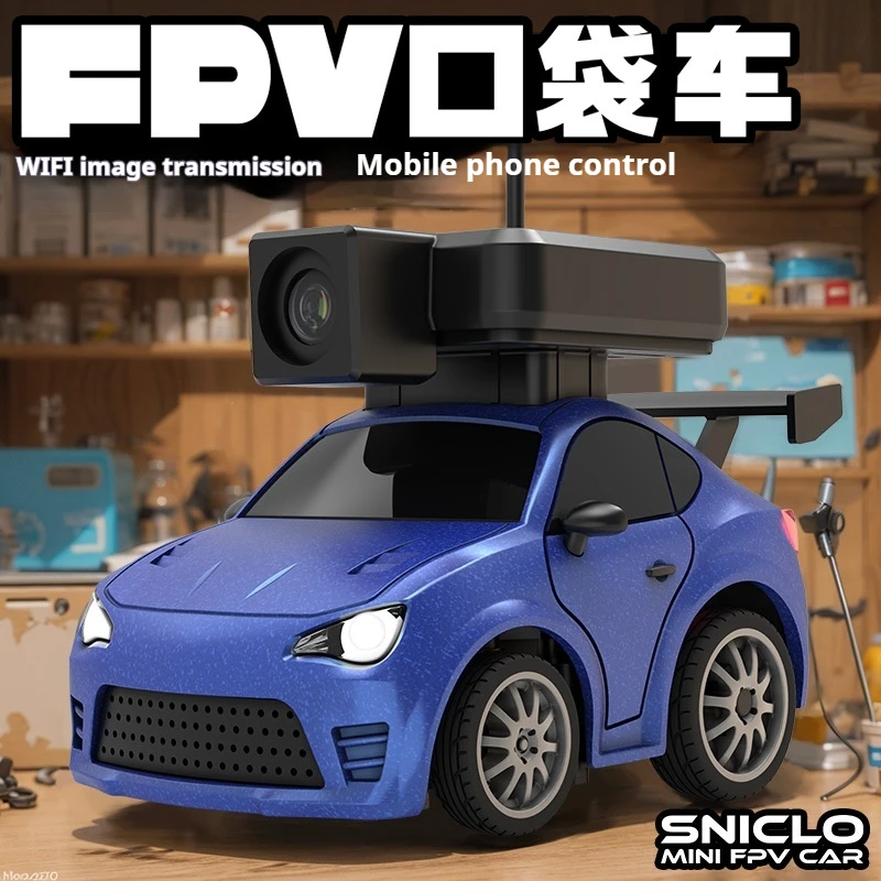 SNICLO 1/100 FPV Immersive Wireless RC Mini Desktop Racing Model Sisilok WiFi First Visual Remote Control Car Children's Boy Toy