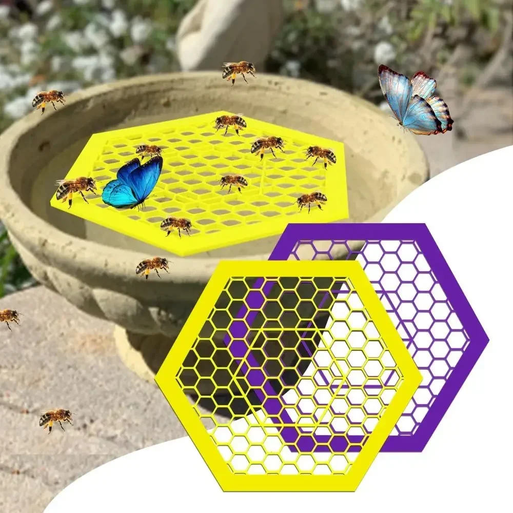 3D Printed Floating Bee Island Bee Water Catcher Cups and Butterfly Water Stations for Outdoor Garden Beekeeper Gift