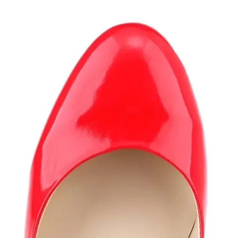 Nya Klassiska Dampumps Sexiga Runda Tå 9cm Mellan Medelhöga Kattunge Höga Klackar Vårmärkesdesign Svarta Röda Klädskor Bröllopsskor 6 best sales pumps med rund tå - №1