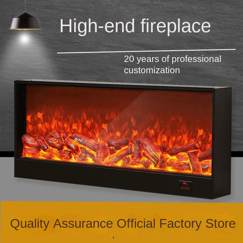 LED Retro Simulation Flame Electronic Fireplace French Country Style Cabinet Household Living Room Decoration Embedded