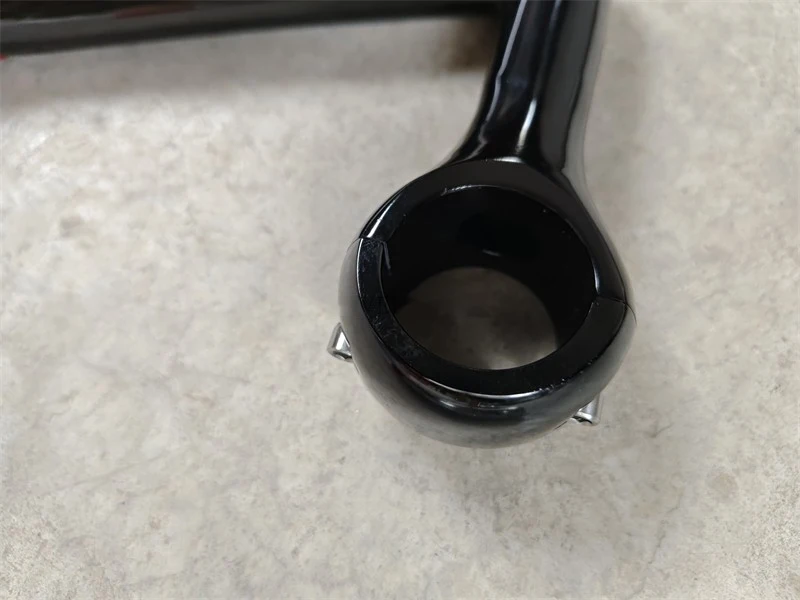 Rohrdurchmesser 31,8 mm/22,2 mm Fixed Gear Fahrrad Schwanenhals Vorbauten Single Speed Fahrrad Aluminiumlegierung Schwarz Silber Vorbaellänge 150 mm – Detail 5