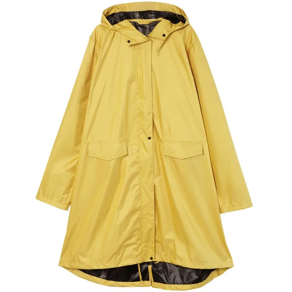 Fashion Raincoat Adult Long Lightweight Windbreaker Coat Yellow Raincoat Womens Coats and Capes Rainwear Antifouling Waterproof