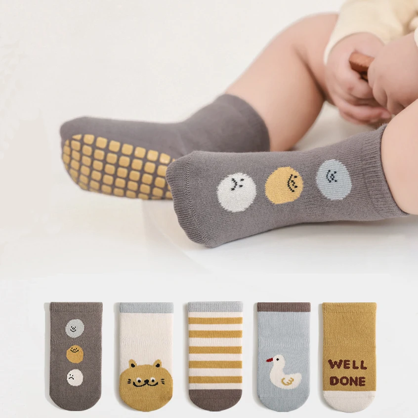 

Cute Baby Socks New Autumn Winter Newborn Toddler Kids Soft Cartoon Prewalker Mid Sock Cotton Girl Infant Boy Boneless Socks