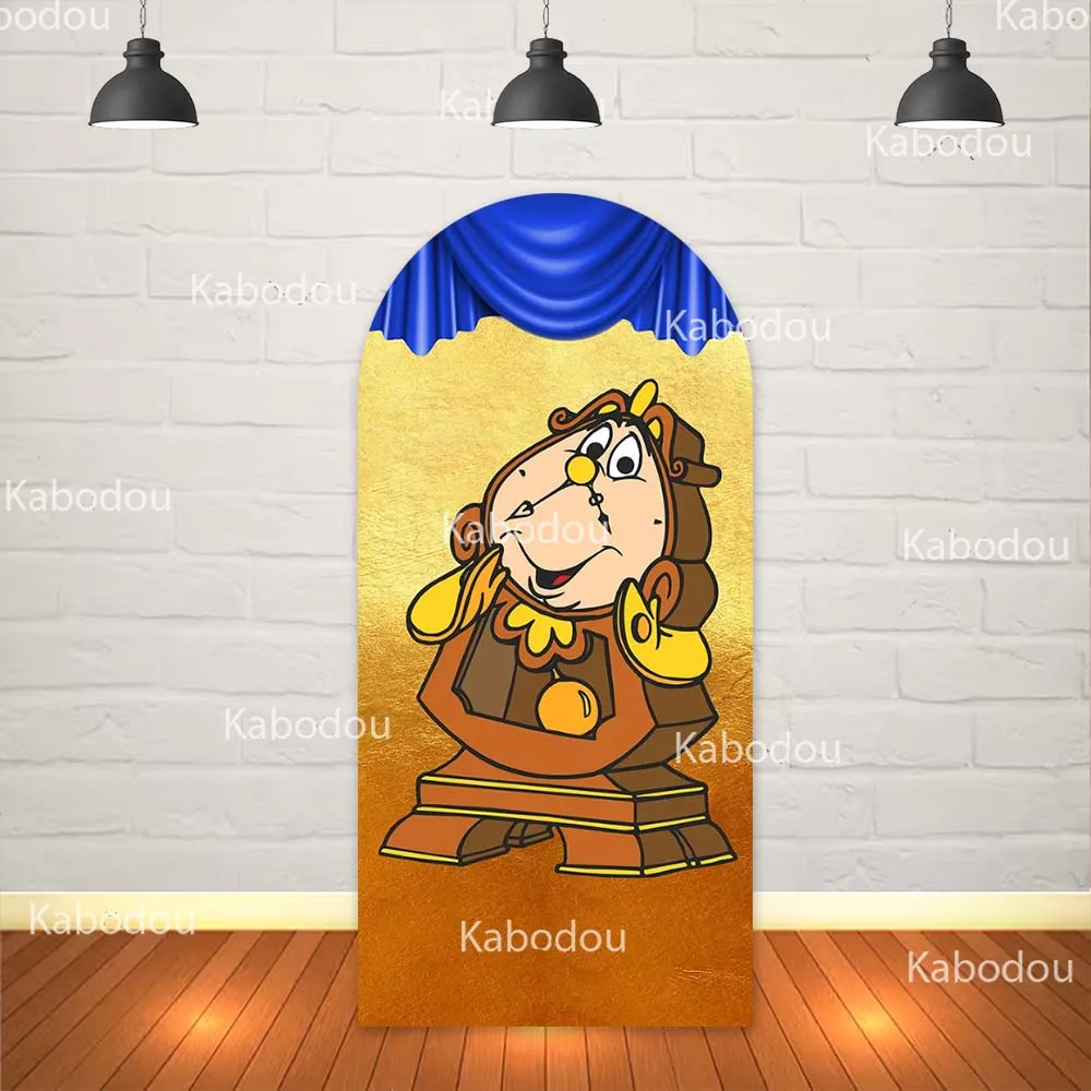 الجمال والوحش قوس خلفية غطاء حفلة عيد ميلاد الأميرة حسناء الديكور استحمام الطفل التصوير خلفية استوديو الدعامة