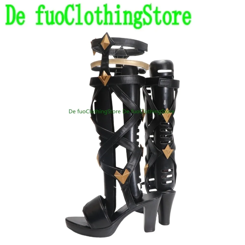 DefuoClothing Genshin Impact Natlan Xitlali Cos Shoes Character Design Boots Anime Games Halloween Costumes Party Props Shoes