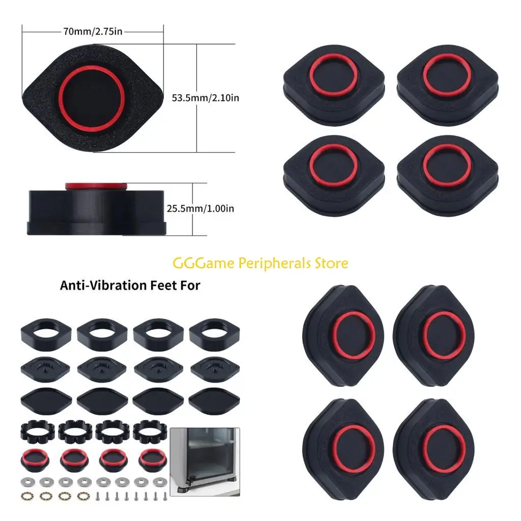 

U55B 4 шт. антивибрационные противоскользящие подушечки для ног, замена амортизационной подушечки для лаборатории P2S, замена