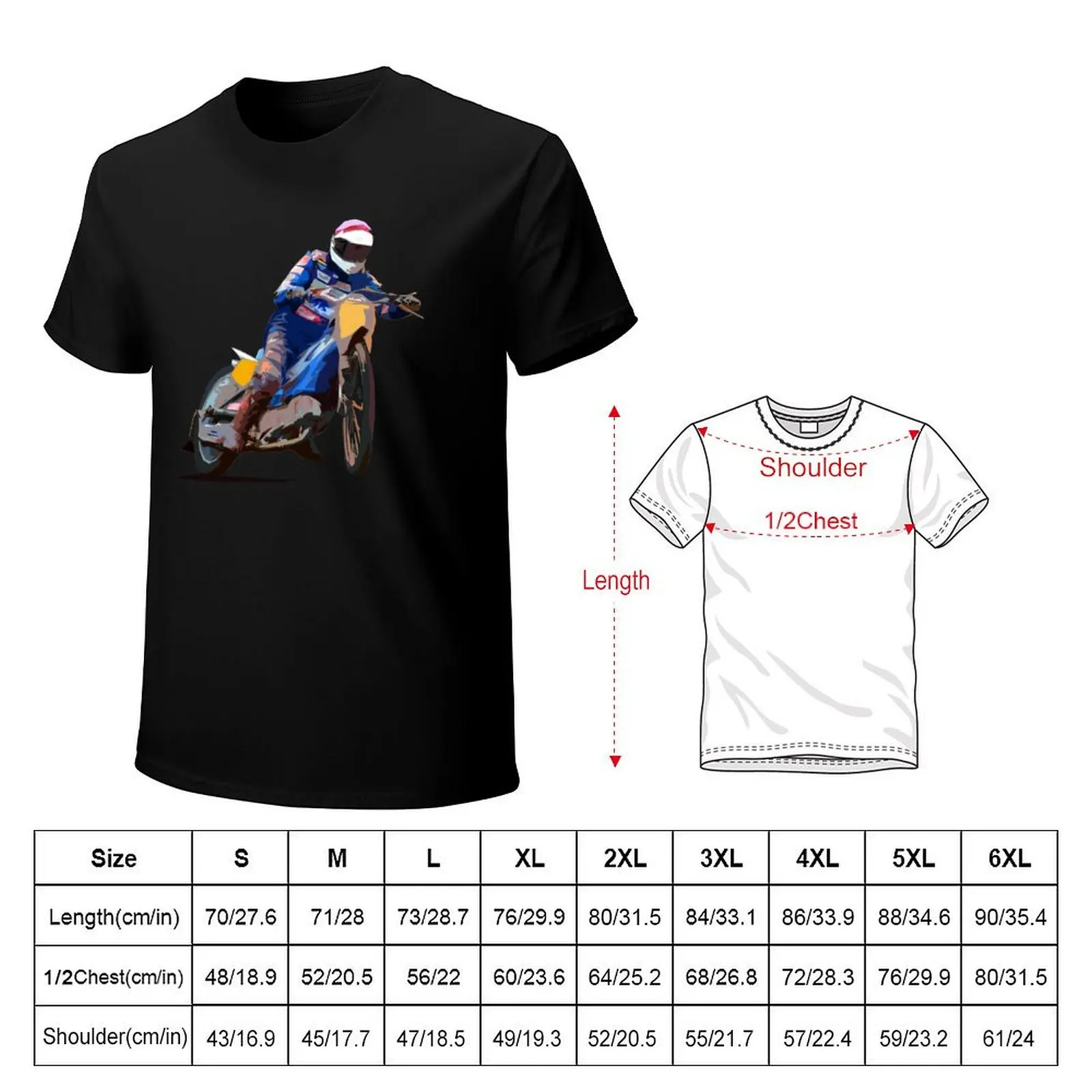 Speedway Racer T-Shirt Casual Streetwear Short Sleeve Tee