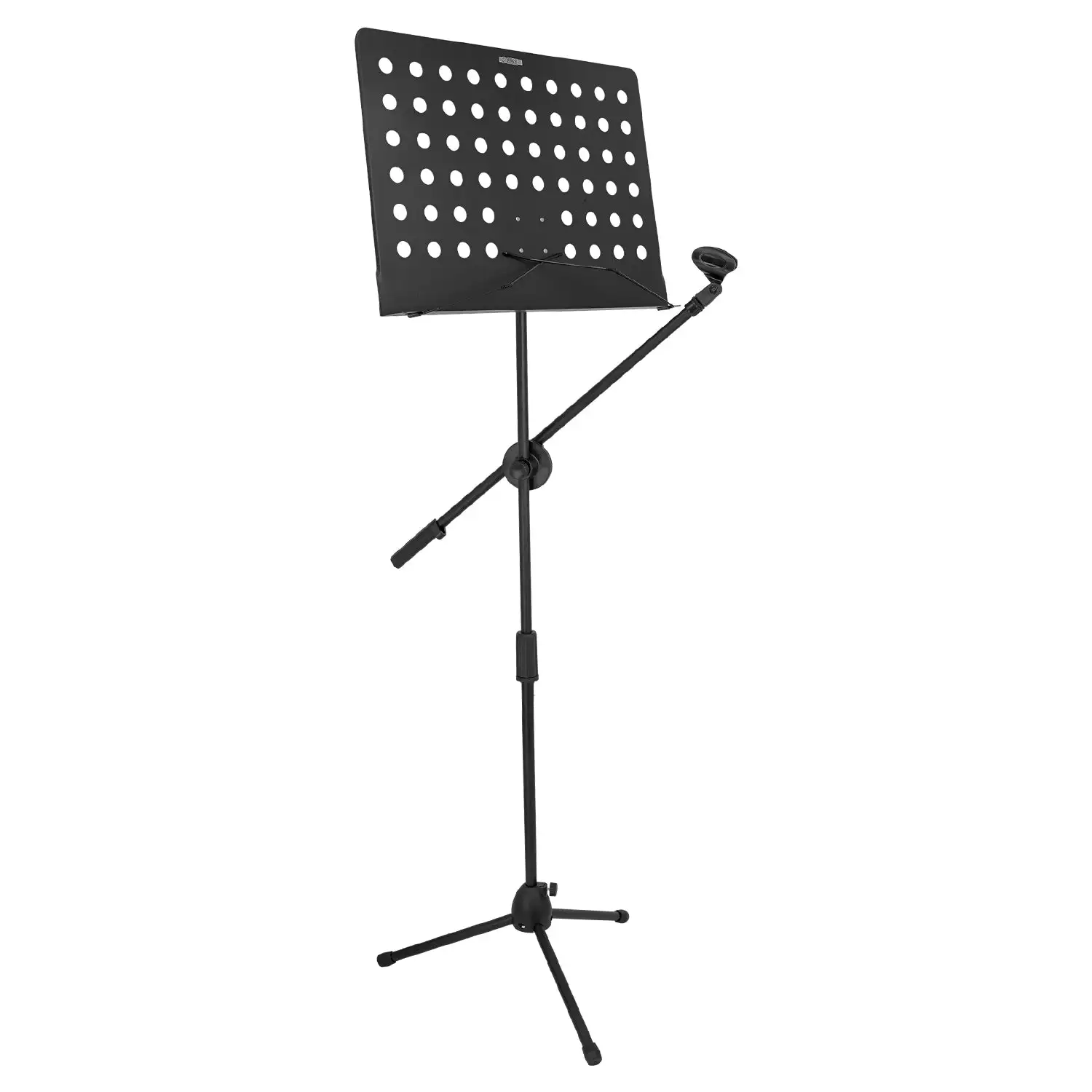 

5 Core Music Stand For Sheet Music Portablr Folding Tripod + Detachable Mic Holder MUS MH