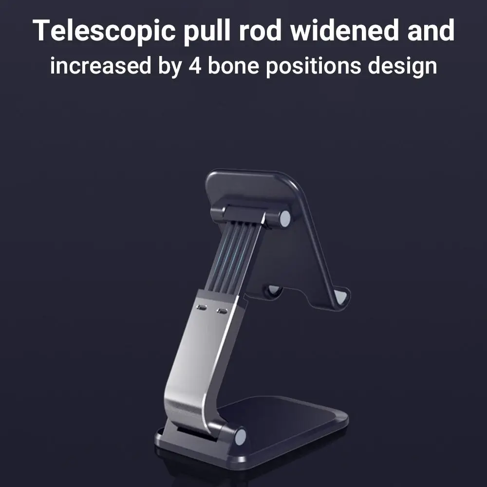Supporto universale retrattile per telefono cellulare Stabile anti-vibrazione Supporto da tavolo in metallo Staffa per tablet portatile pieghevole