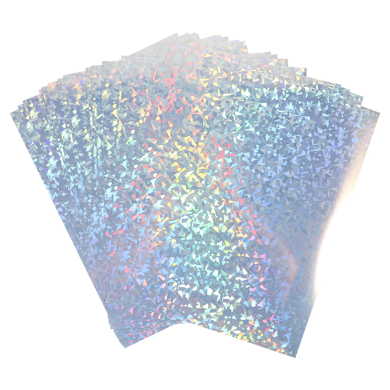 

20 Sheets Vinyl Stickers Aluminum Coating Waterproof Holographic Paper Adhesive Engraving Film Colored Decals Craft Storage