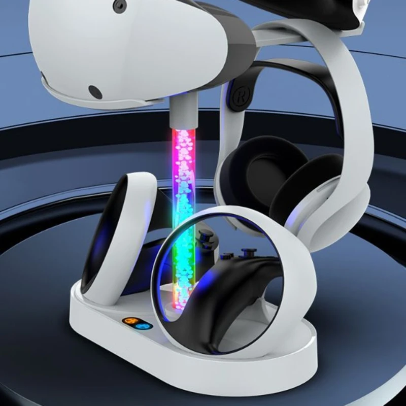 Зарядная станция Магнитная зарядная док-станция Зарядная база RGB для гарнитур PSVR2