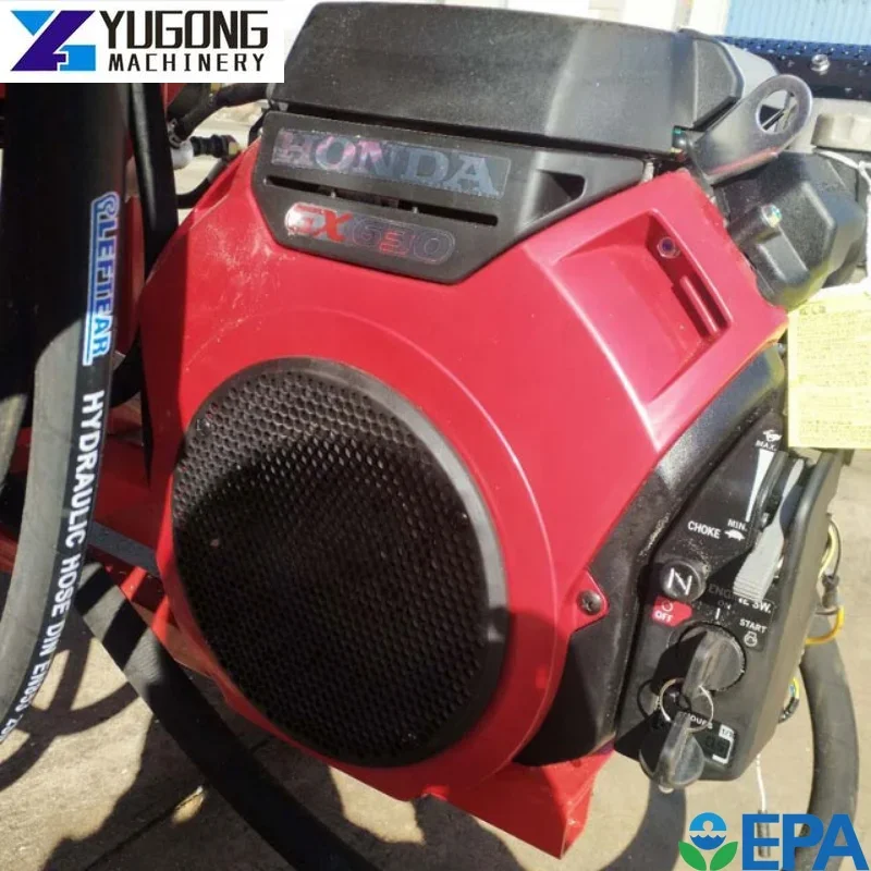 YG 38T Hydraulic Chainsaw Firewood Splitter Processor GX630 Motor with Log Cutter Lift Exit Conveyor 6 Way EPA Approved for US