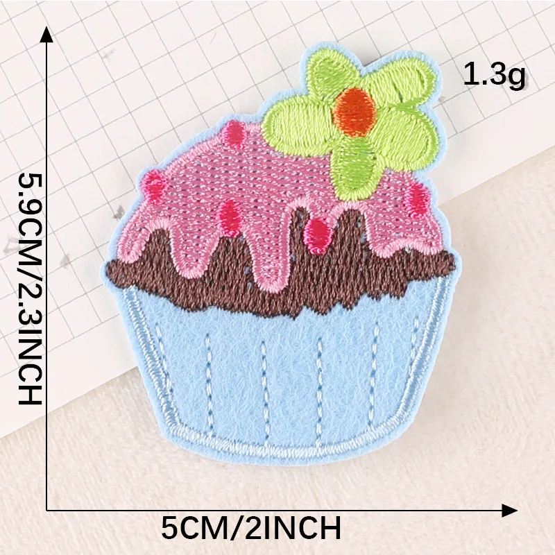 Hamburg Fries Cake Cute Foods Patches for Clothing, Cloth Sticker, Embroid, Garment Accessories, DIY Logo, Iron-on, Sewing