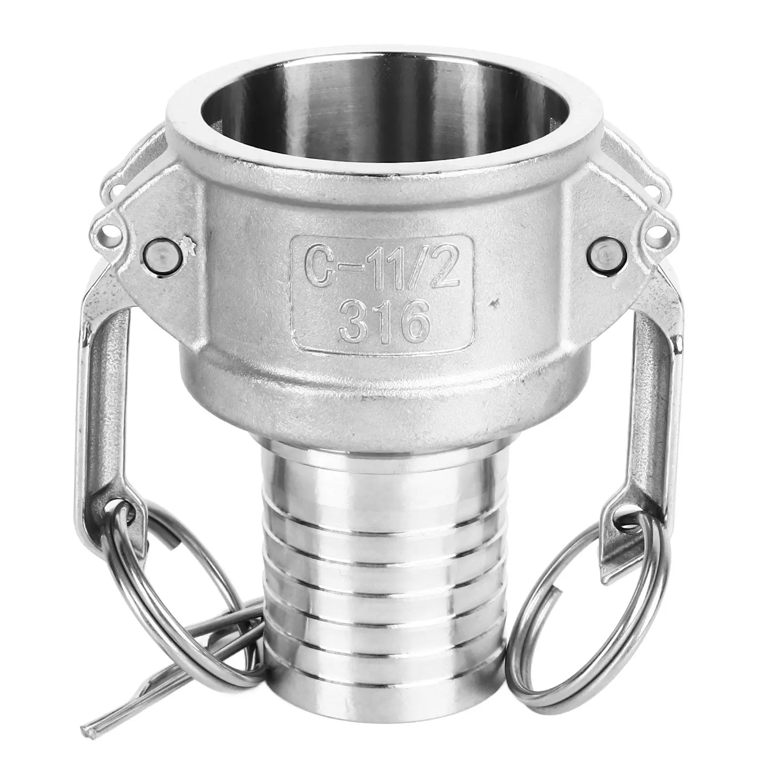 

1.5in Camlock Fitting Stainless Steel Quick Install Female Cam Lock Hose Fitting for Pipe Connecting Car Maintenance