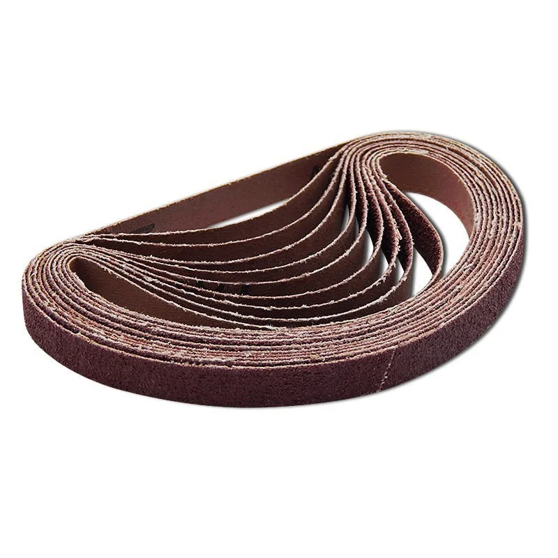 10pcs muslimate Belts abrasivo per la molatura della lama per la lavorazione del legno in metallo adatto per la macchina pneumatica per nastri di sabbia