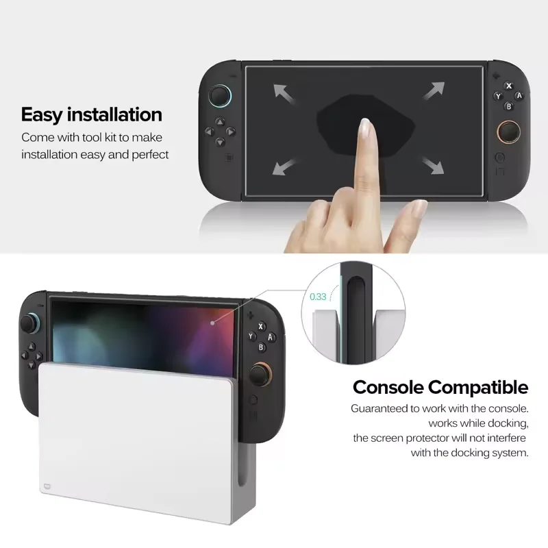 Tempered Glass Screen Protector for NS Switch 2 Game Console HD Clear Anti-Scratch Protector Film for Switch 2 Accessories image 3