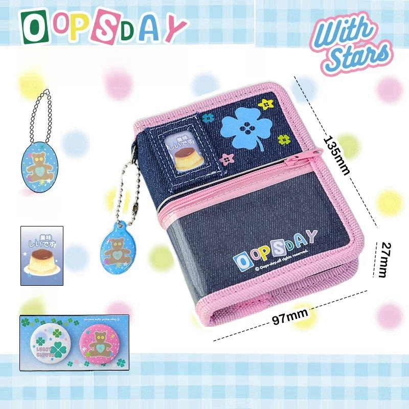 Ins Y2K Style Clover Denim M5 Loose leaf Handmade Notebook Retro Mini Portable DIY Binder Notebook for Girls