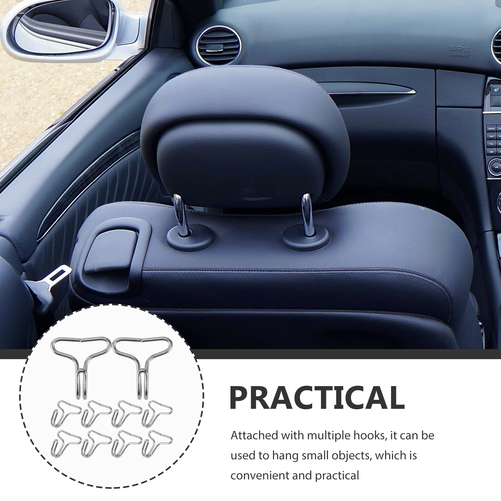 

50pcs Stainless Steel Hooks Universal Clips for Car Seat Covers Cushion Secure Fixing Easy Installation Compatible